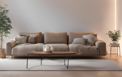 A newly rewired living room in Albemarle County, featuring modern smart lighting and upgraded electrical outlets for improved safety and efficiency.