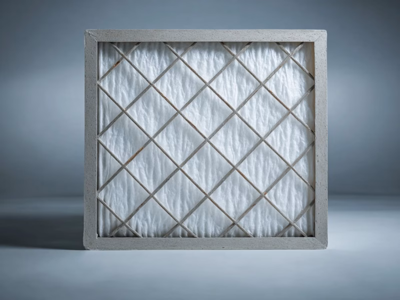 HVAC technician in Albemarle County replacing a dusty air filter to improve indoor air quality.