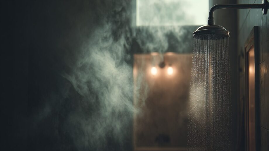 A person enjoying a long, uninterrupted hot shower in a modern Albemarle County, VA bathroom with steady water flow.
